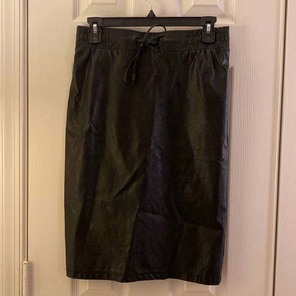 89th + Madison faux leather pencil skirt